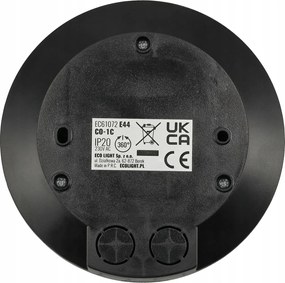 ECOLIGHT PIR pohybový senzor nastaviteľný IP20 - 110-240V - 360 ° - čierny