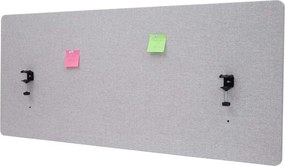 Akustický panel na stôl HWC-G75 - dvojstenná látka/textil - 60x140 - sivá