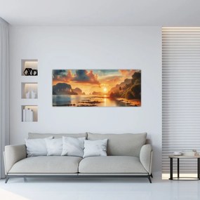 Obraz - Pohľad z pláže (120x50 cm)