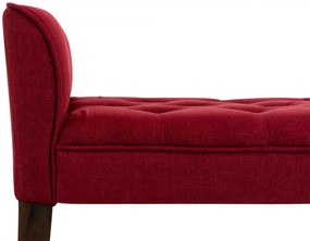 Lavica Cleopatra Chaiselongue látka, nohy antik tmavé - Červená