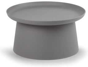 Plastový kávový stolík FUNGO, priemer 700 mm, sivý