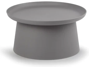 Plastový kávový stolík FUNGO, priemer 700 mm, sivý