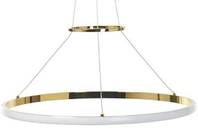 Závesná kovová LED lampa zlatá TANO Beliani