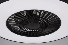 TRIO R62672132 HALMSTAD stropné svietidlo s ventilátorom LED D593mm 40W/3000lm 3000-6500K matná čierna, stmievateľné, diaľkový ovládač