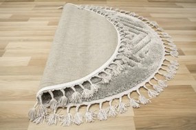Koberec Berber 7061 3D kruh svetlosivý