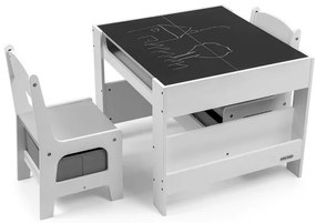 Detský stôl SVEN biely s dvomi stoličkami