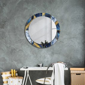 Okrúhle ozdobné zrkadlo Moderný mramor fi 70 cm