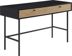 XXXLutz PÍSACÍ STÔL, čierna, farba duba, 120/50/75 cm Livetastic - Online Only kancelárie - 001769004601
