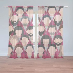 Sablio Záclony Money heist Anonymné tváre: 2ks 150x250cm
