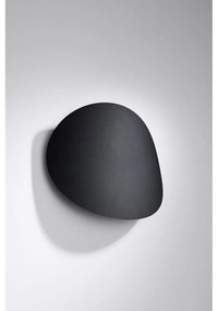 Čierne nástenné svietidlo Sollux Junker