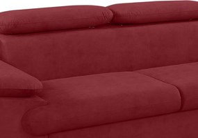 Rohová sedacia súprava Scala, červená látka, pravý roh