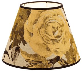 Tienidlo na lampu Sofia 21 cm, kvetinový vzor žltá
