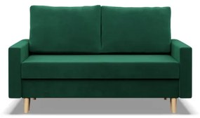 Dvojmiestna pohovka BLANK Elegant rozkladacia, fľaškovo zelená