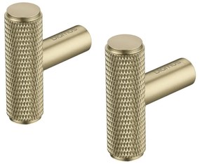 Nástenné kovové háčiky v súprave v mosadznej farbe 2 ks Rof – Blomus