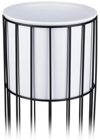 Kvetináč na stojane LOFT III 42 cm čierny/biely
