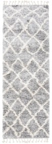 Kusový koberec shaggy Axaya sivý atyp 70x300cm