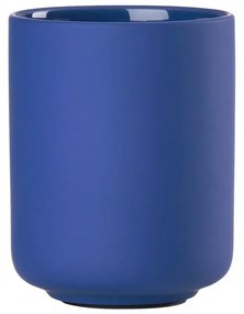 Modrý kameninový téglik na zubné kefky Ume – Zone