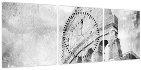 Obraz - Vintage pohľadnice mesta N⁰1 (s hodinami) (90x30 cm)