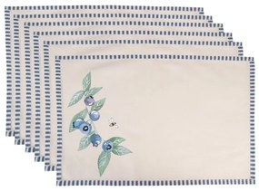 6ks textilné prostírání Blueberry Fields - 48*33 cm