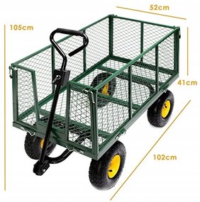 Kvalitný záhradný vozík na nafukovacích kolesách 3v1