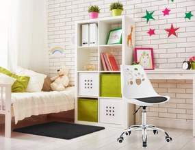 Čiernobiela otočná stolička Grover