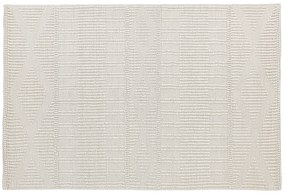 Vlnený koberec 140 x 200 cm svetlobéžový LAPSEKI Beliani