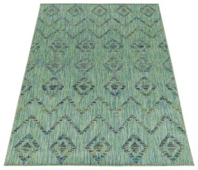 Šnúrkový koberec Bahama 3D Boho zelený