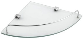 Aqualine - Rohová polica do sprchy RUMBA číre sklo/lesklý chróm RB115