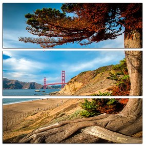 Obraz na plátne - Golden Gate Bridge - štvorec 3922C (75x75 cm)