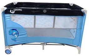 COSING - Polohovateľná cestovná postieľka ADAM Dolphin Blue