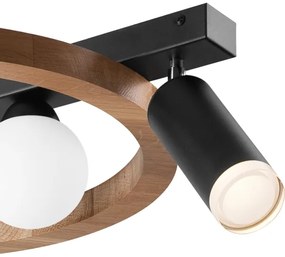 Luster na lanku OTIS 2xG9/5W/230V + 2xE27/15W/230V dub