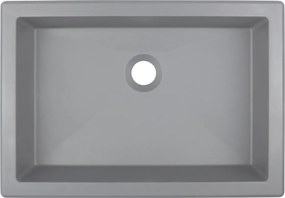 Deante Zápustné / poddoskové umývadlo Correo 50x35 cm - CQR SU5U, granit, sivá metalic