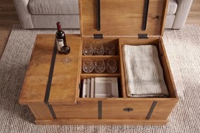 Dizajnový konferenčný stolík Winebar Honey 100 cm mango