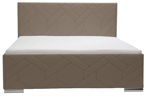 Čalúnená posteľ s úložným priestorom a matracom KRE 140 x 200 cm Sivá