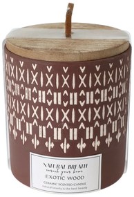 Sviečka Natural Breath, prírodný vosk, vôňa Exotic Wood, 205 g