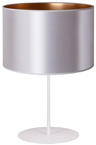 Duolla Duolla - Stolná lampa CANNES 1xE14/15W/230V pr. 20 cm strieborná/medená/biela DU602969