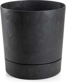 Květináč s podmiskou AZALEA 35 cm černý beton