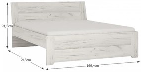 Kondela Spálňová zostava, ANGEL , skriňa, posteľ 160x200, 2x nočný stolík, biela craft