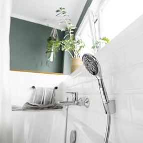 WENKO 23993100 - Sprchová hlavica WATERSAVING SYSTEM 11x11 cm lesklý chróm/biela/sivá