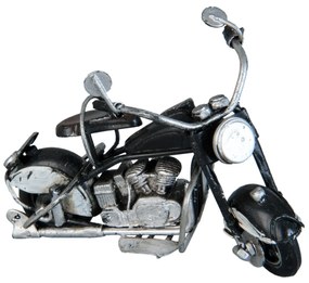 Kovový retro model čierne motorky - 11 * 6 * 7 cm