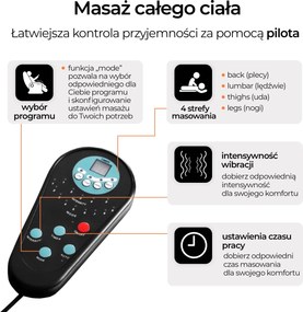 Masážne otočné kreslo STEFANO  čierna ekokoža