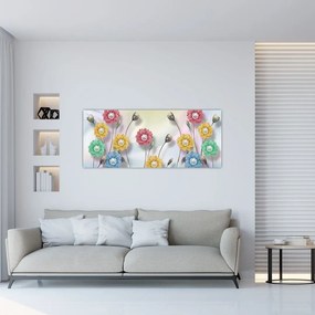 Obraz - Farebná lúka (120x50 cm)