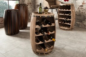 Dizajnový stojan na víno z masívu Bodega jedľa natur 64cm