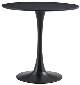 Jedálenský stôl, čierna, priemer 80 cm, REVENTON NEW