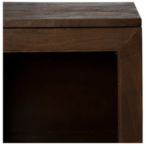 Hnedá vitrína z mangového dreva 180x87x35 cm Ravi – Ixia