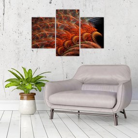Obraz - Abstraktná imitácia peria (90x60 cm)