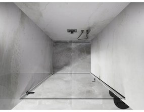 Mexen, Mexen Lunar-B výklopné sprchové dvere ľavé 85 cm, transparentné, chróm - 832-085-000-01-00-L