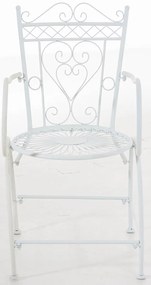 Kovová stolička Sheela s područkami (SET 2 ks) - Biela