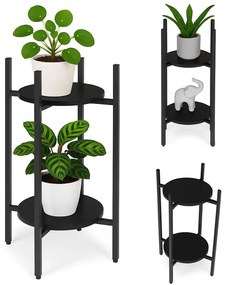 ModernHome Stojan na kvety - čierny ModernHome