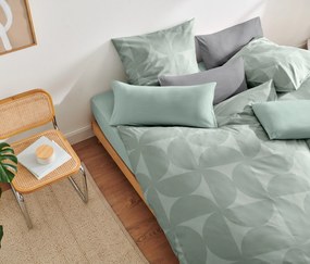 Džersejová napínacia plachta, štandardná veľkosť, šalviovozelená